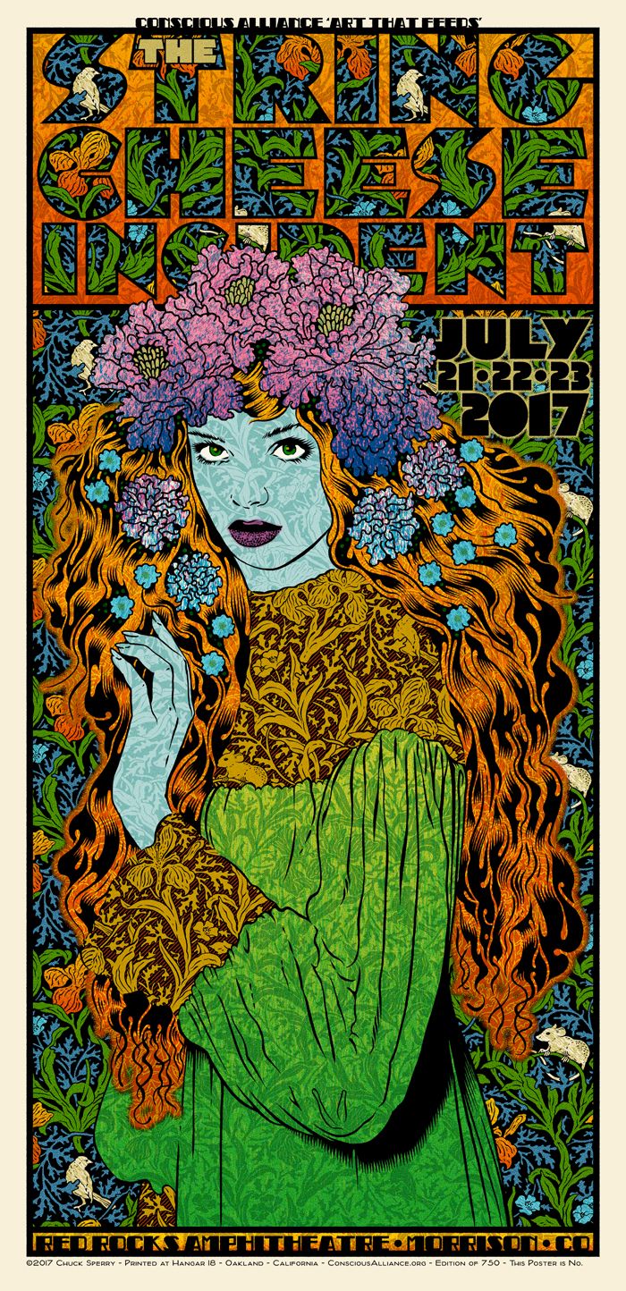 Editions d'art de CHUCK SPERRY a pour titre STRING CHEESE INCIDENT, REGULAR style figuratif dim : CHUCK SPERRYprix:400