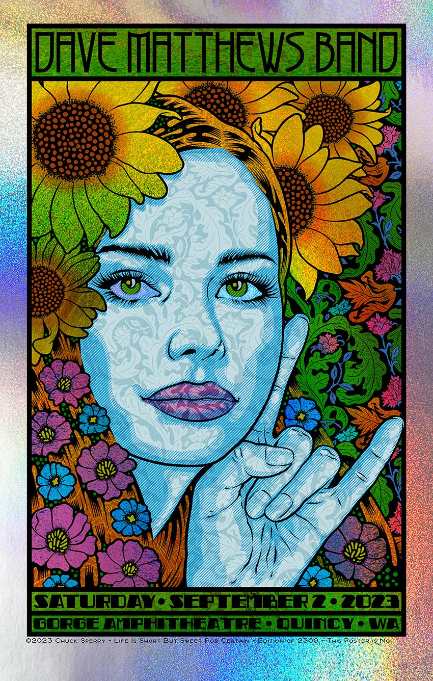 Editions d'art de CHUCK SPERRY a pour titre DAVE MATTHEWS BAND BACCHANTE SPARKLE style figuratif dim : CHUCK SPERRYprix:800