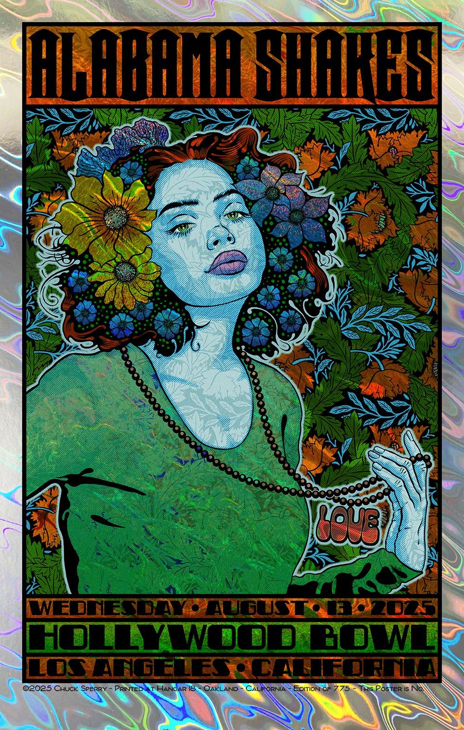 Editions d'art de CHUCK SPERRY a pour titre ALABAMA SHAKES ,LAVA, AP style expo chuck dim : CHUCK SPERRYprix:200