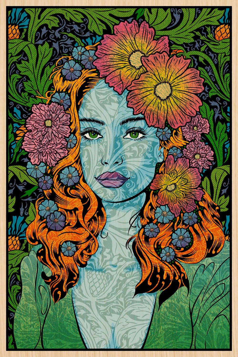 Tableau de CHUCK SPERRY a pour titre JOY WOOD PANEL AP style expo chuck dim : CHUCK SPERRYprix:4250