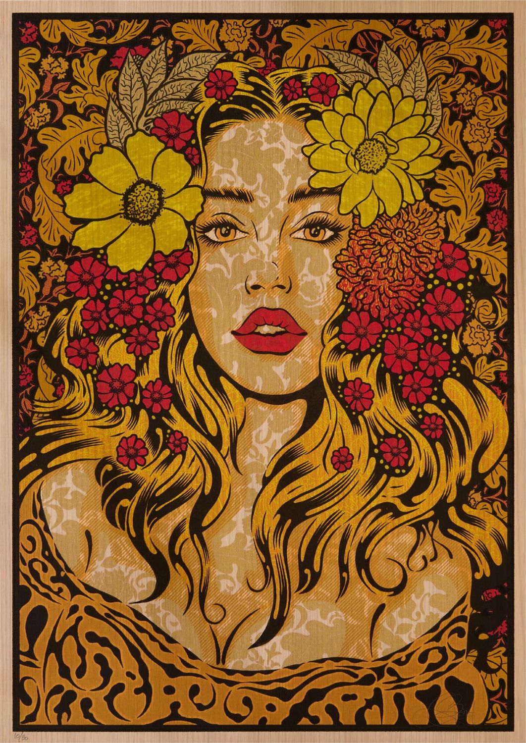 Tableau de CHUCK SPERRY a pour titre LETO WOOD PANEL AP style expo chuck dim : CHUCK SPERRYprix:3400