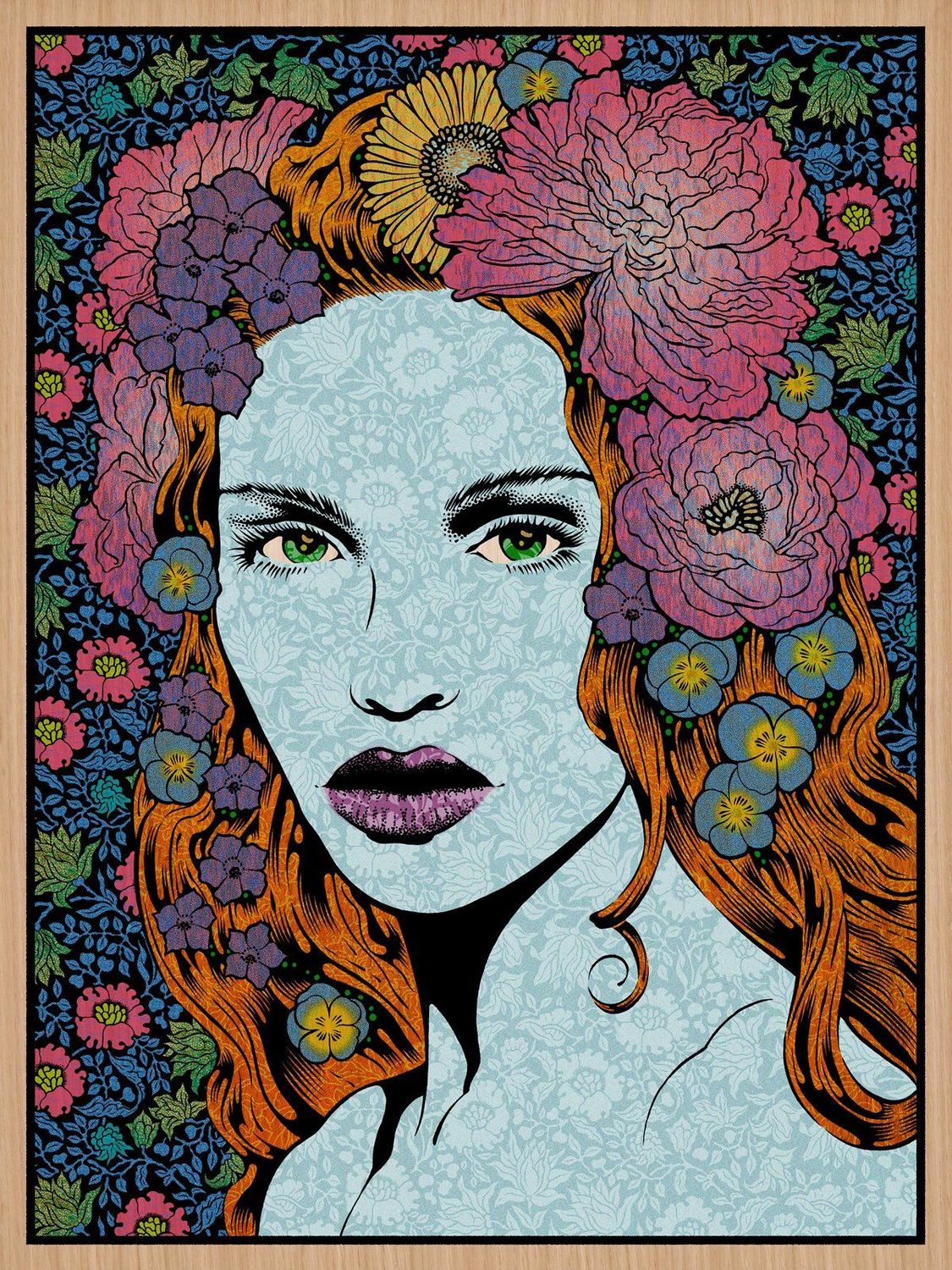 Editions d'art de CHUCK SPERRY a pour titre Beauty WOOD PANEL style expo chuck dim : CHUCK SPERRYprix:2500