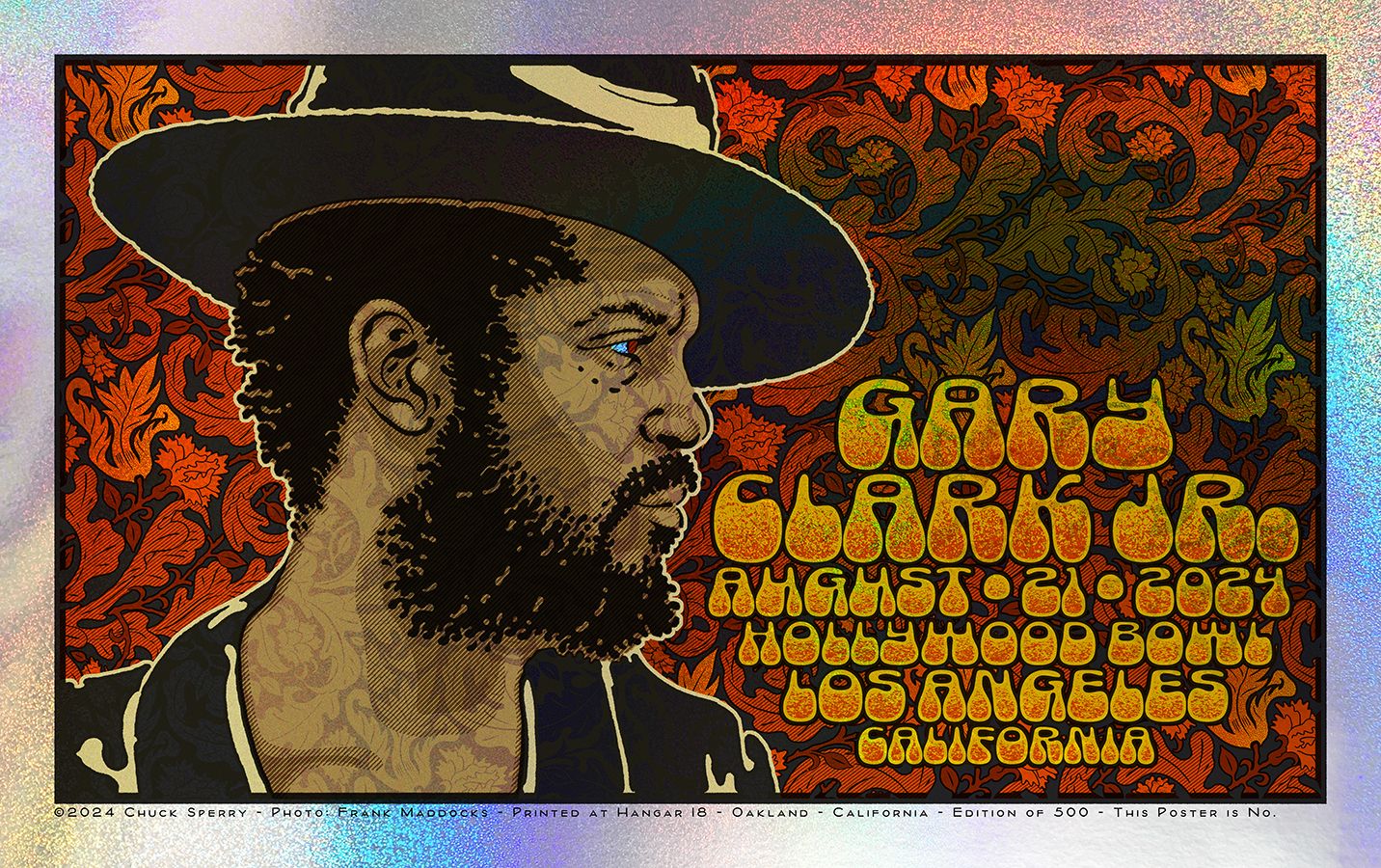 Editions d'art de CHUCK SPERRY a pour titre GARY CLARK Jr. HOLLYWOOD BOWL SPARKLE style figuratif dim : CHUCK SPERRYprix:400