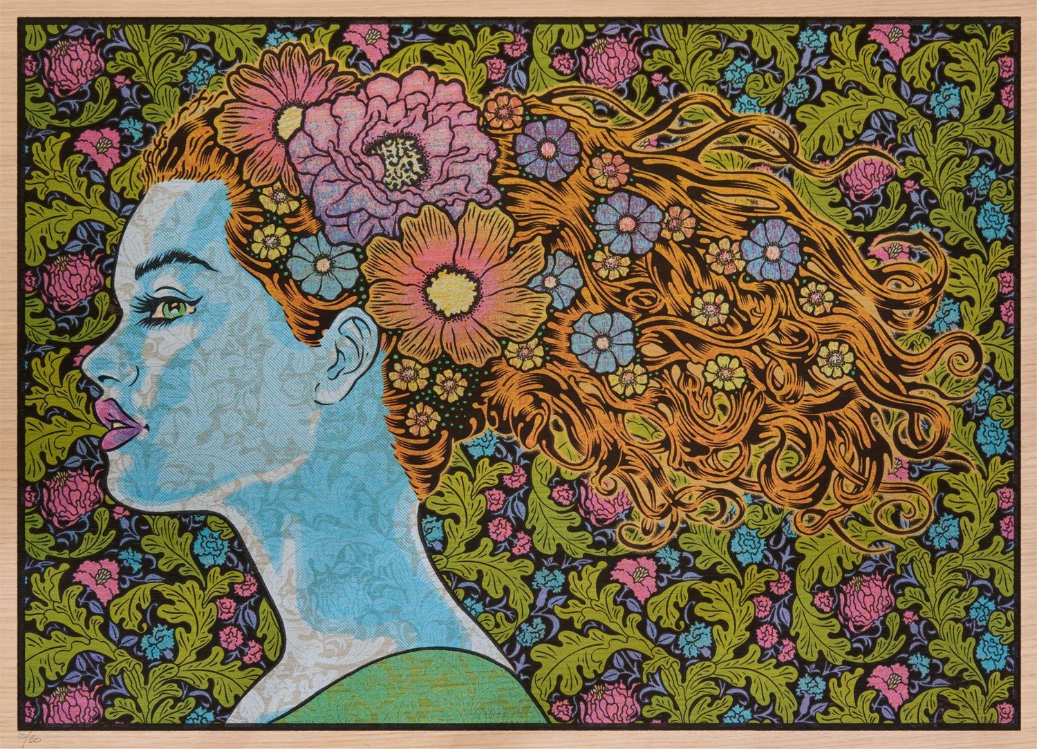 Tableau de CHUCK SPERRY a pour titre ELYSIA WOOD PANEL style expo chuck dim : CHUCK SPERRYprix:2150