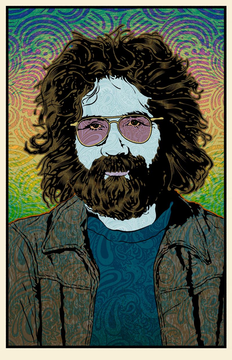 Editions d'art de CHUCK SPERRY a pour titre JERRY GARCIA N°2 style figuratif dim : CHUCK SPERRYprix:750