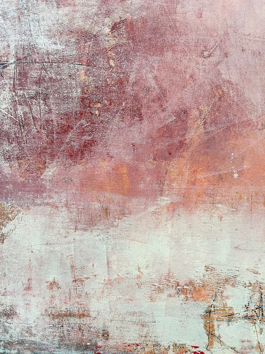 Tableau de TANIA CARRARA a pour titre Nuances vermillon style abstrait dim : TANIA CARRARAprix:1400