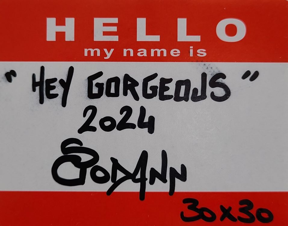Tableau de Stephanie Godann a pour titre Hey gorgeous style street art dim : Stephanie Godannprix:300