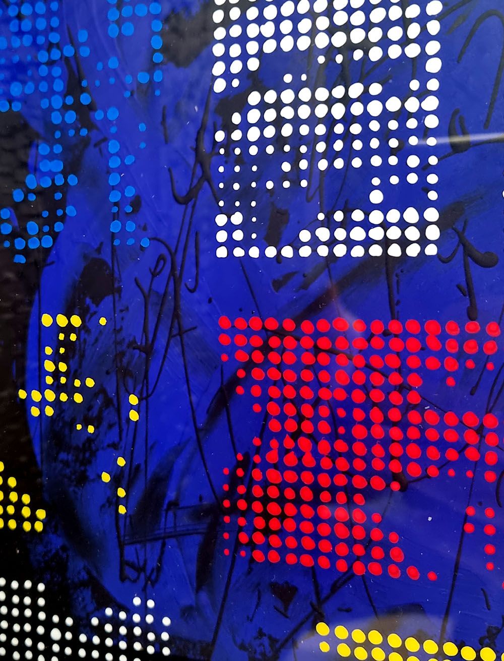 Tableau de WAWAPOD a pour titre MARYLIN MONDRIAN 3D style street pop art, graphique dim : WAWAPODprix:250