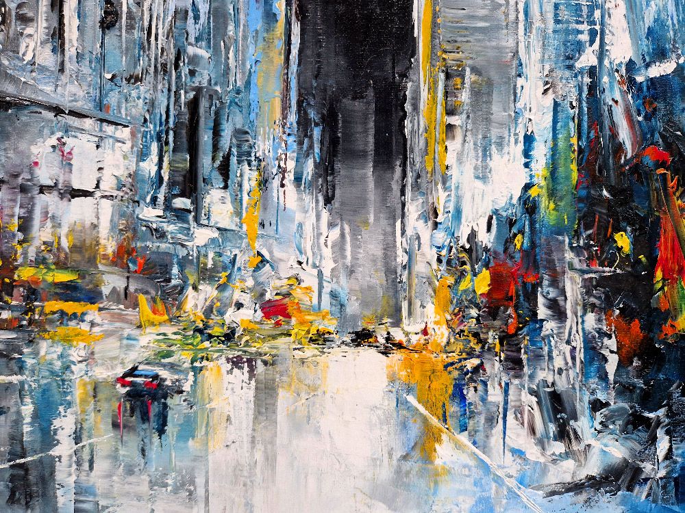 Tableau de PHIL a pour titre Empire, NY Night style figuratif dim : PHILprix:300