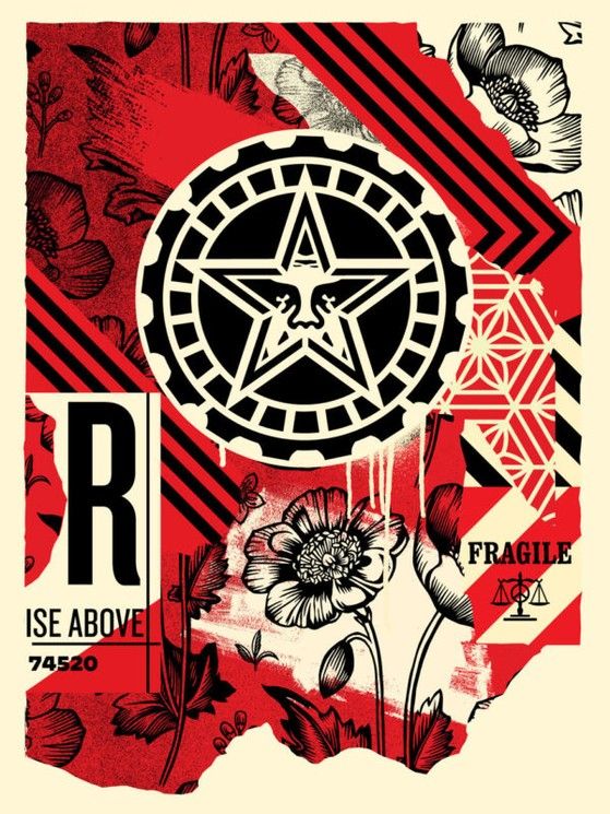 Editions d'art de OBEY : SHEPARD FAIREY a pour titre Gears of justice style street pop art, graphique dim : OBEY : SHEPARD FAIREY prix:425
