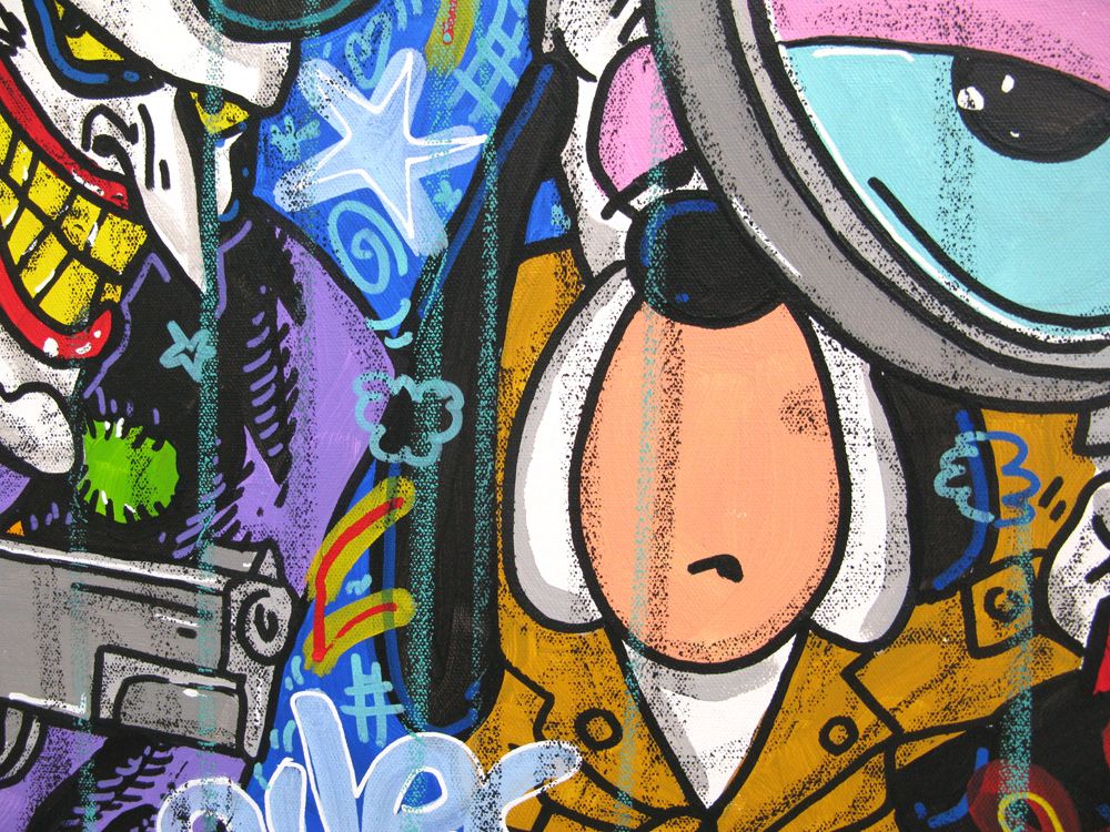 Tableau de RICO SAB a pour titre Guilty style street pop art, street art dim : RICO SABprix:1200