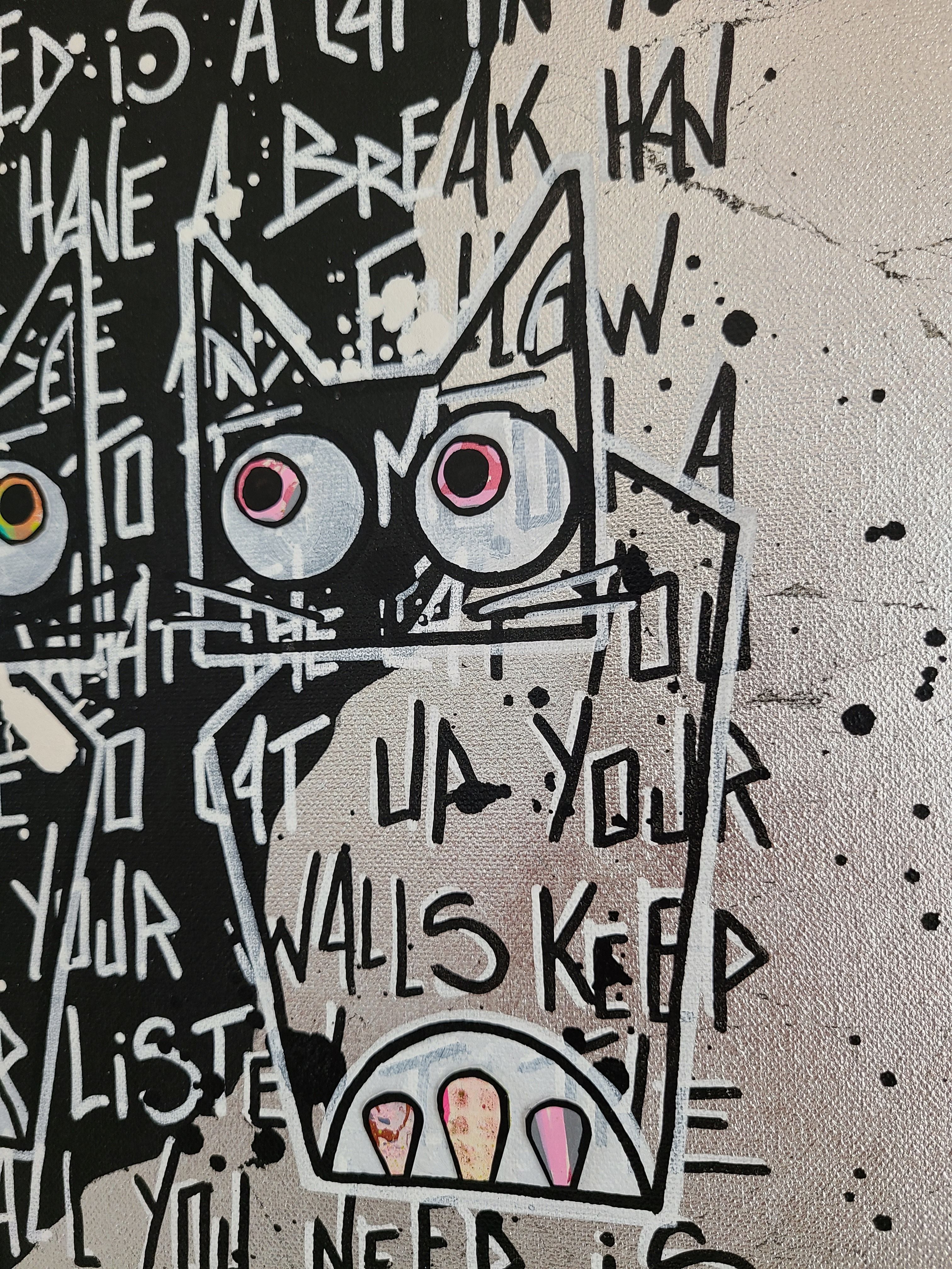 Tableau de Stephanie Godann a pour titre Infinity and beyond, my love style street art dim : Stephanie Godannprix:460