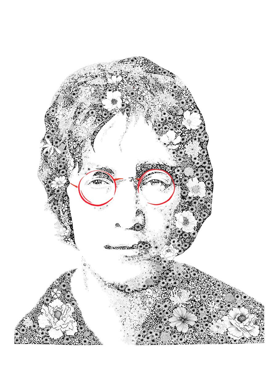 Editions d'art de CAMILLE POLI a pour titre JOHN LENNON style figuratif, graphique dim : CAMILLE POLIprix:90