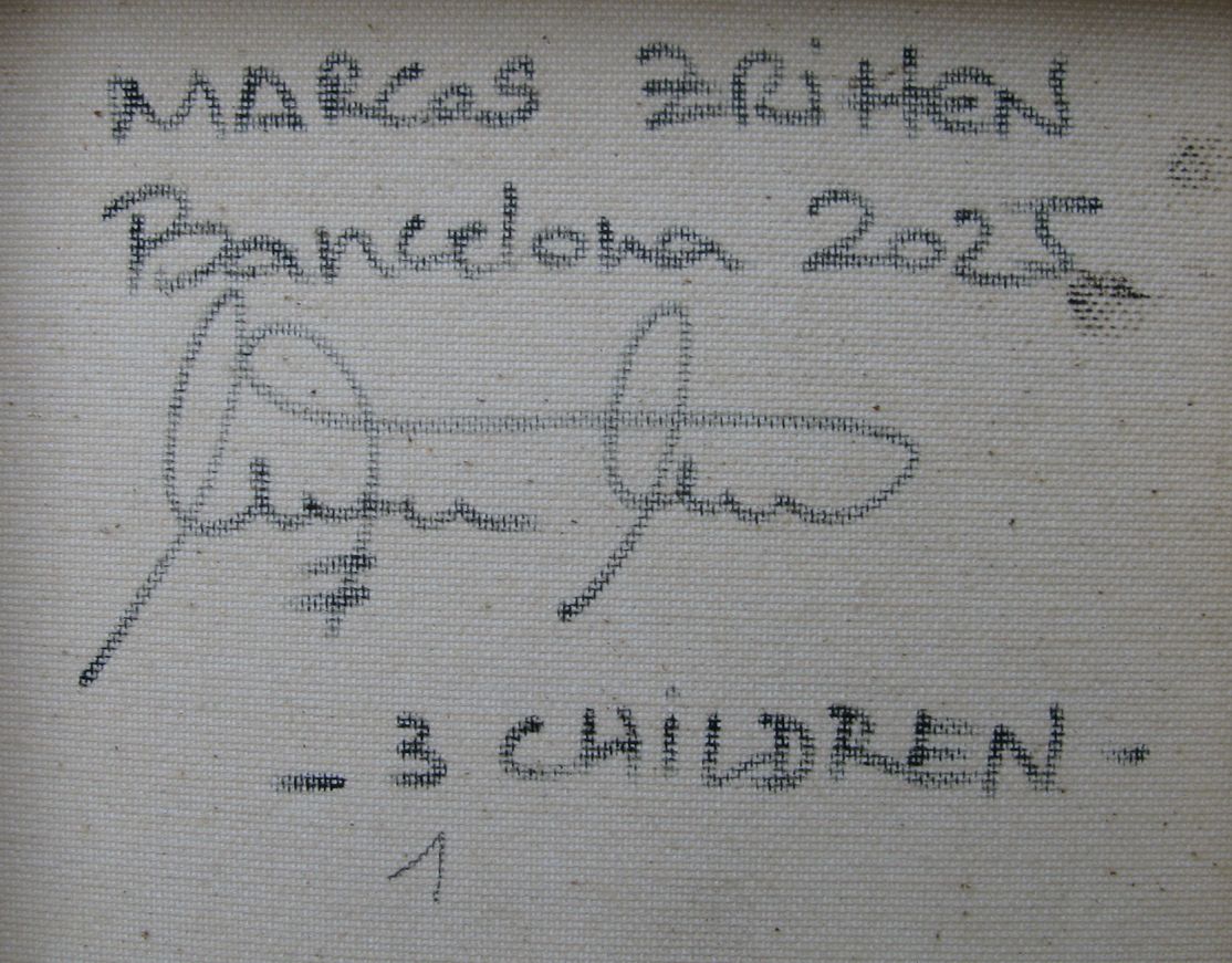 Tableau de MARCOS ZRIHEN NOWOTNY a pour titre 3 Children 1 - Barcelona 2025 style figuratif dim : MARCOS ZRIHEN NOWOTNYprix:80
