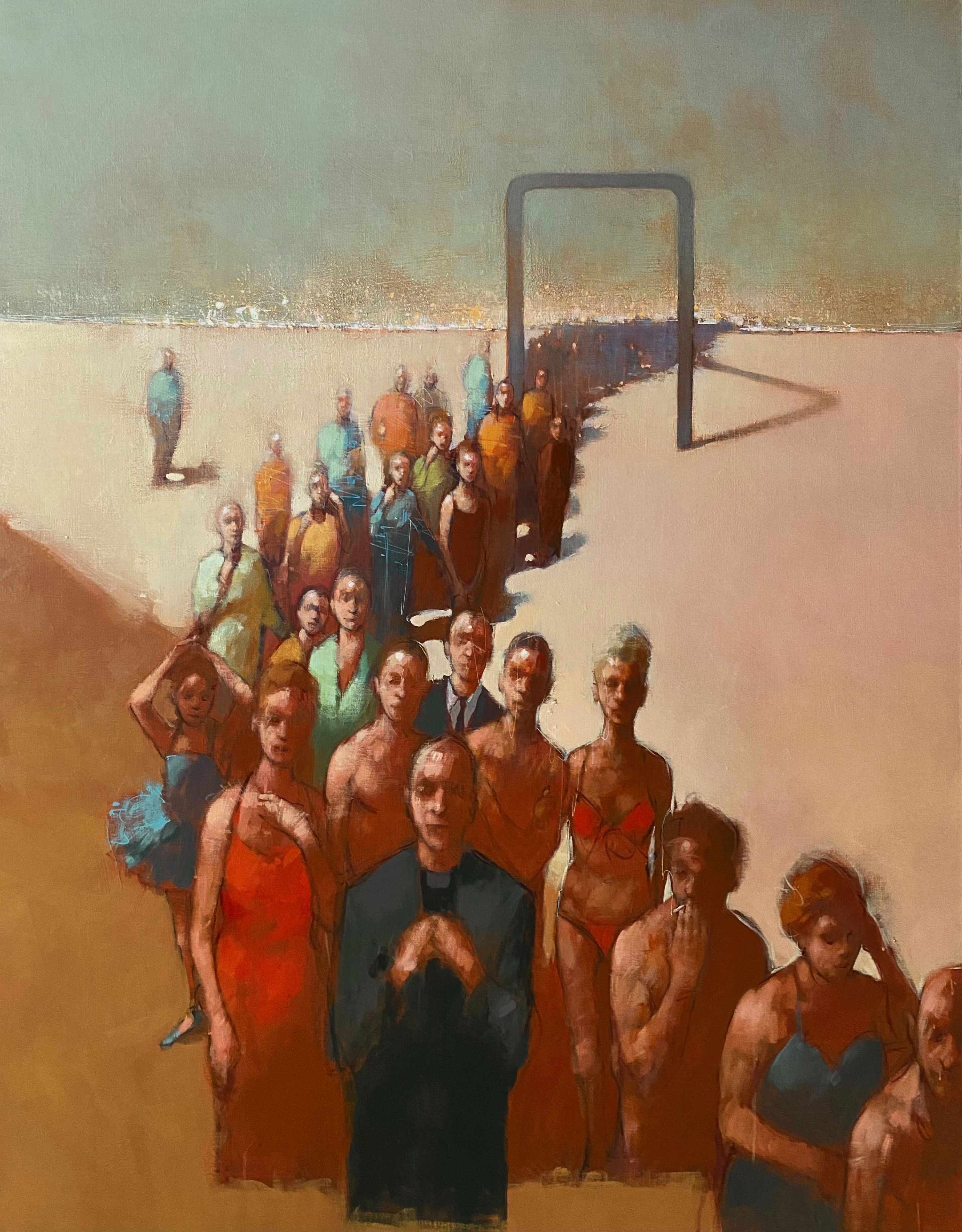 Editions d'art de MASSEBEUF Olivier a pour titre Le Portique style figuratif dim : MASSEBEUF Olivierprix:70