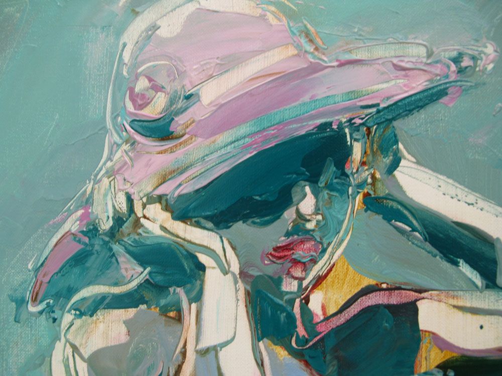Tableau de OLENA SINIUHINA a pour titre Un petit chapeau style figuratif dim : OLENA SINIUHINAprix:300