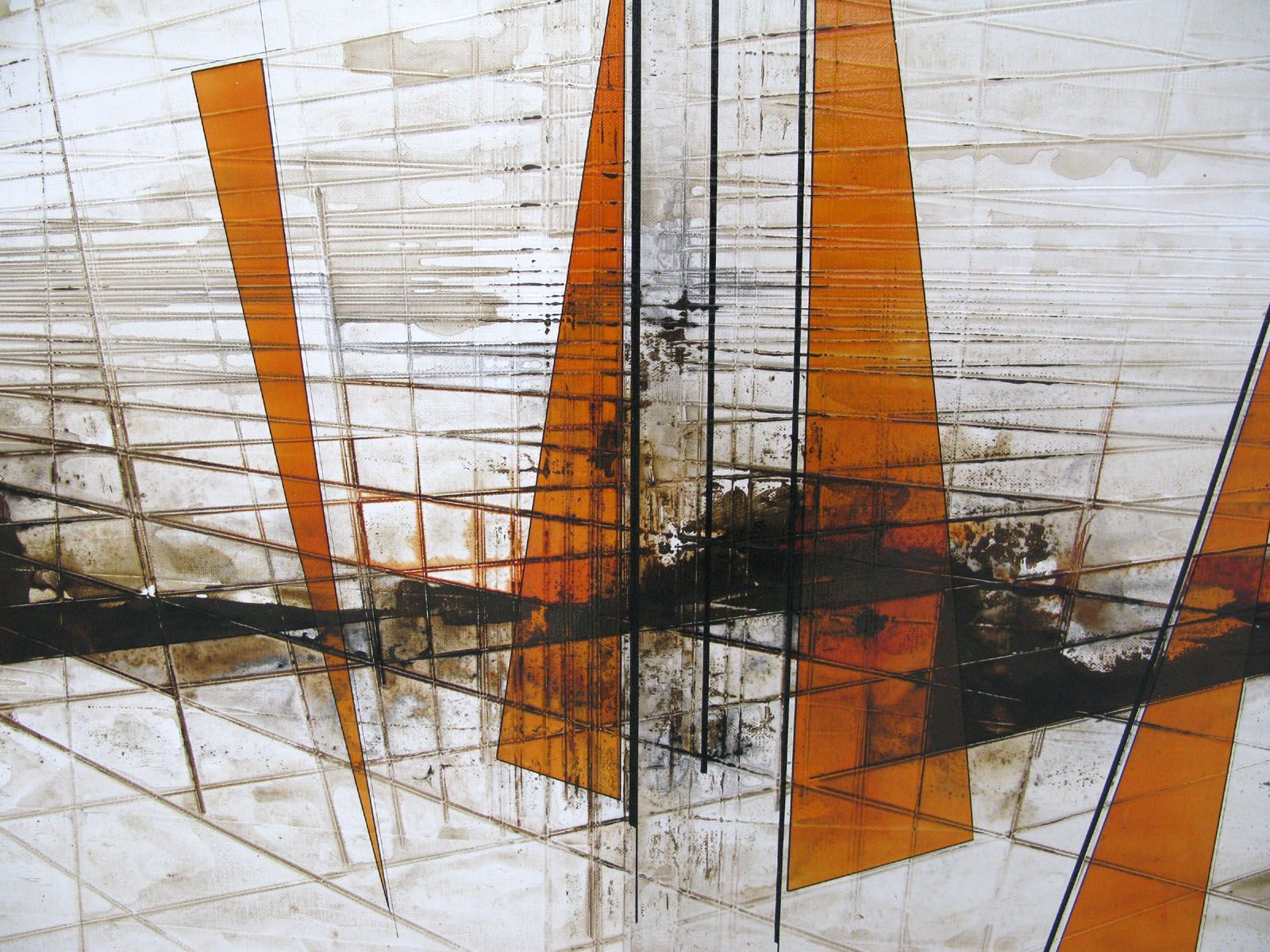 Tableau de LUDOVIC MERCHER a pour titre UPSIDE DOWN style abstrait dim : LUDOVIC MERCHERprix:1500