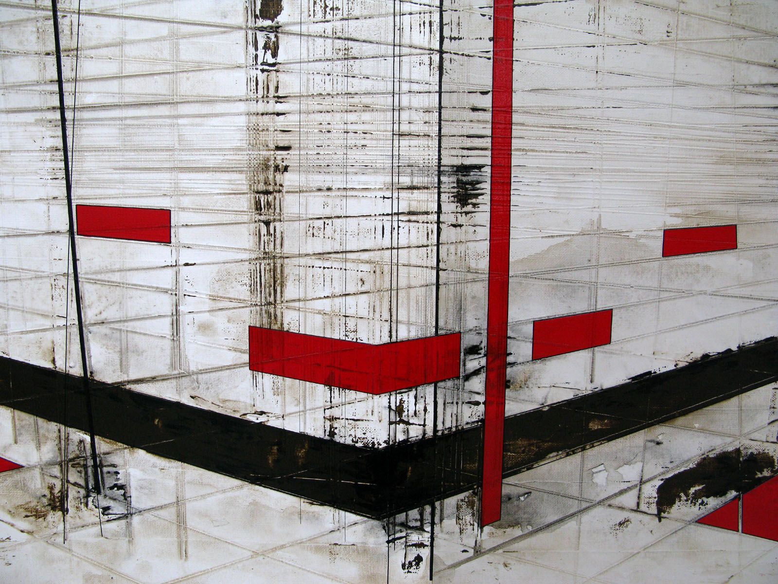 Tableau de LUDOVIC MERCHER a pour titre CROSSROADS style abstrait dim : LUDOVIC MERCHERprix:1500