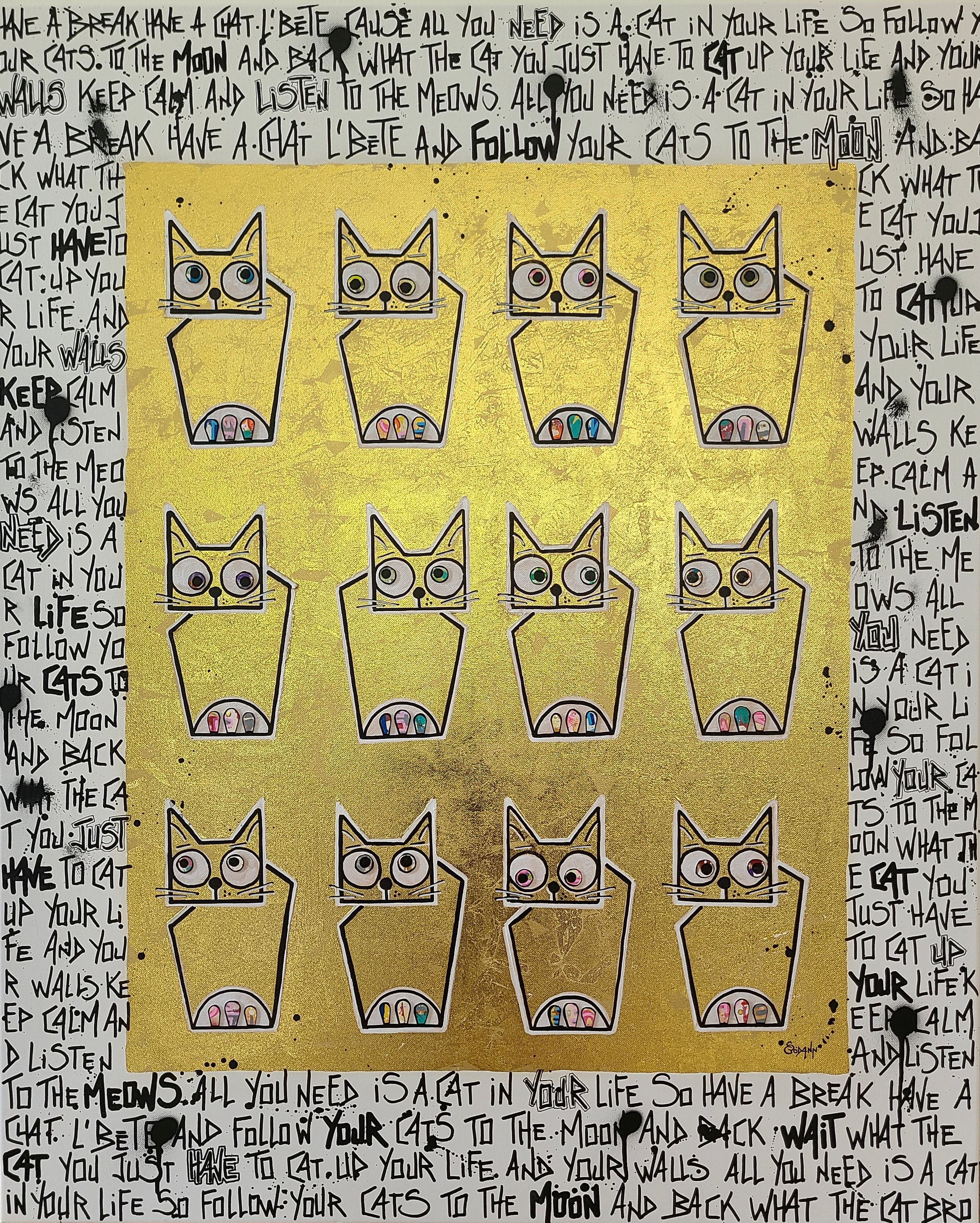 Tableau de Stephanie Godann a pour titre Family portrait style street art dim : Stephanie Godannprix:1000