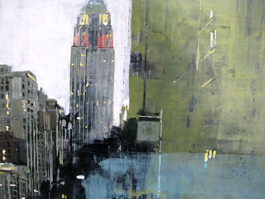 Tableau de ADRIEN FAVEAU a pour titre EMPIRE STATE BUILDING style figuratif dim : ADRIEN FAVEAUprix:3800