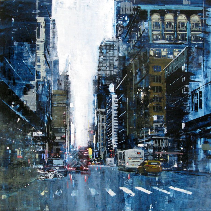 Tableau de ADRIEN FAVEAU a pour titre FROM CENTRAL PARK TO TIME SQUARE style figuratif dim : ADRIEN FAVEAUprix:3200