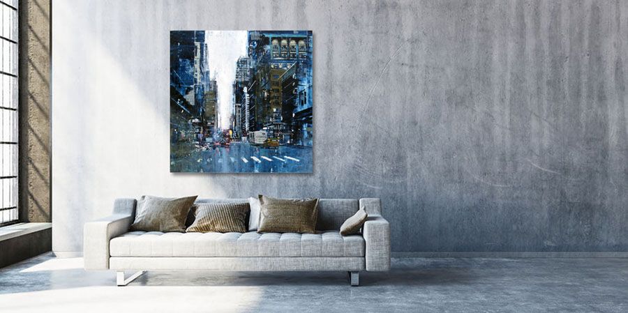 Tableau de ADRIEN FAVEAU a pour titre FROM CENTRAL PARK TO TIME SQUARE style figuratif dim : ADRIEN FAVEAUprix:3200