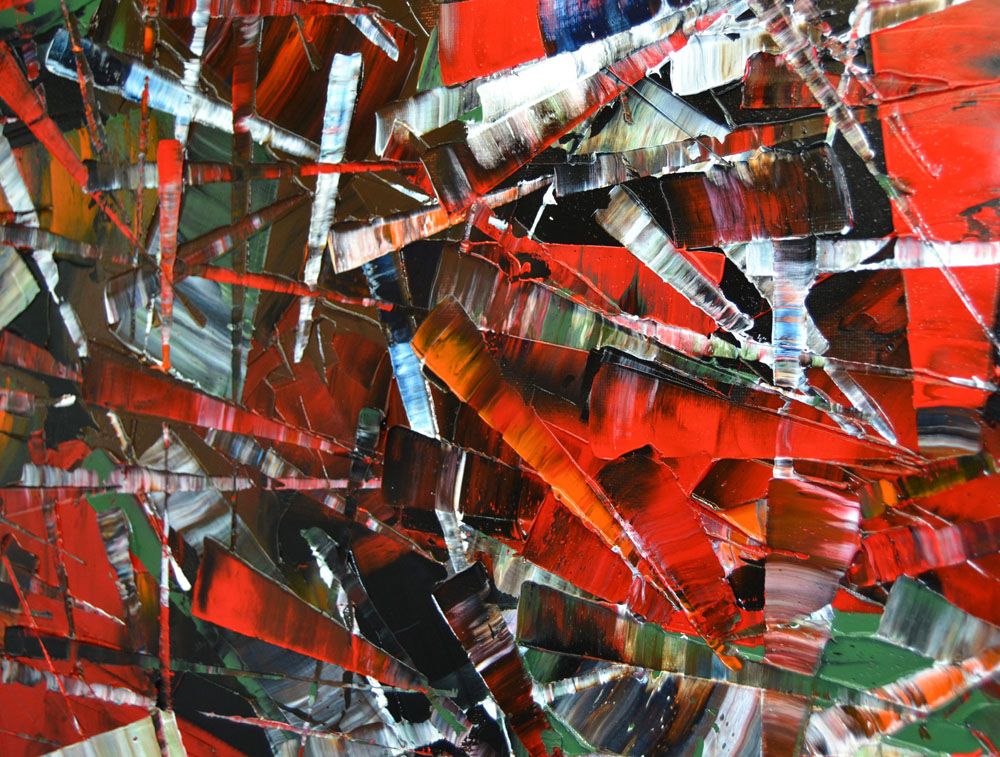 Tableau de ALAIN BECANNE a pour titre PEINTURE 12-2020-119 style abstrait dim : ALAIN BECANNEprix: