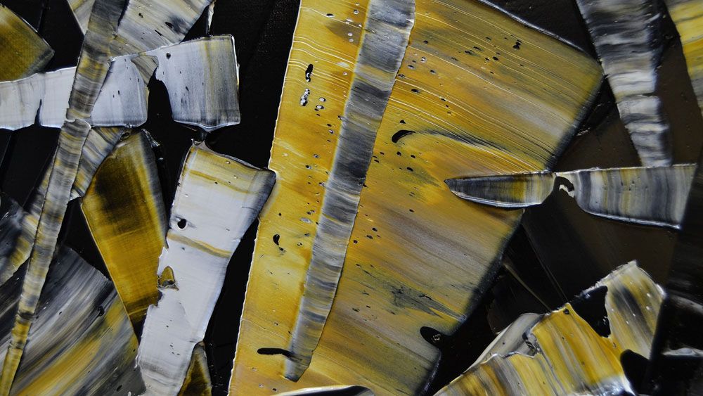 Tableau de ALAIN BECANNE a pour titre PEINTURE 04-2021-40 style abstrait dim : ALAIN BECANNEprix: