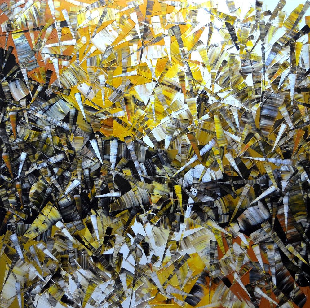 Tableau de ALAIN BECANNE a pour titre PEINTURE 10-2021-72 style abstrait dim : ALAIN BECANNEprix:850