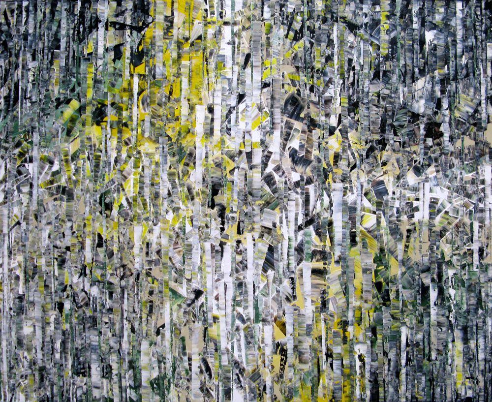 Tableau de ALAIN BECANNE a pour titre PEINTURE 09-2020-96 style abstrait dim : ALAIN BECANNEprix:900