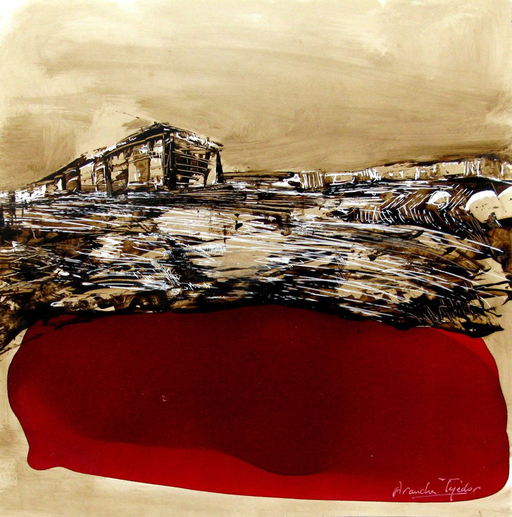 Dessin de ARANCHA TEJEDOR a pour titre SERIE LAQUE 3 style abstrait dim : ARANCHA TEJEDORprix:120