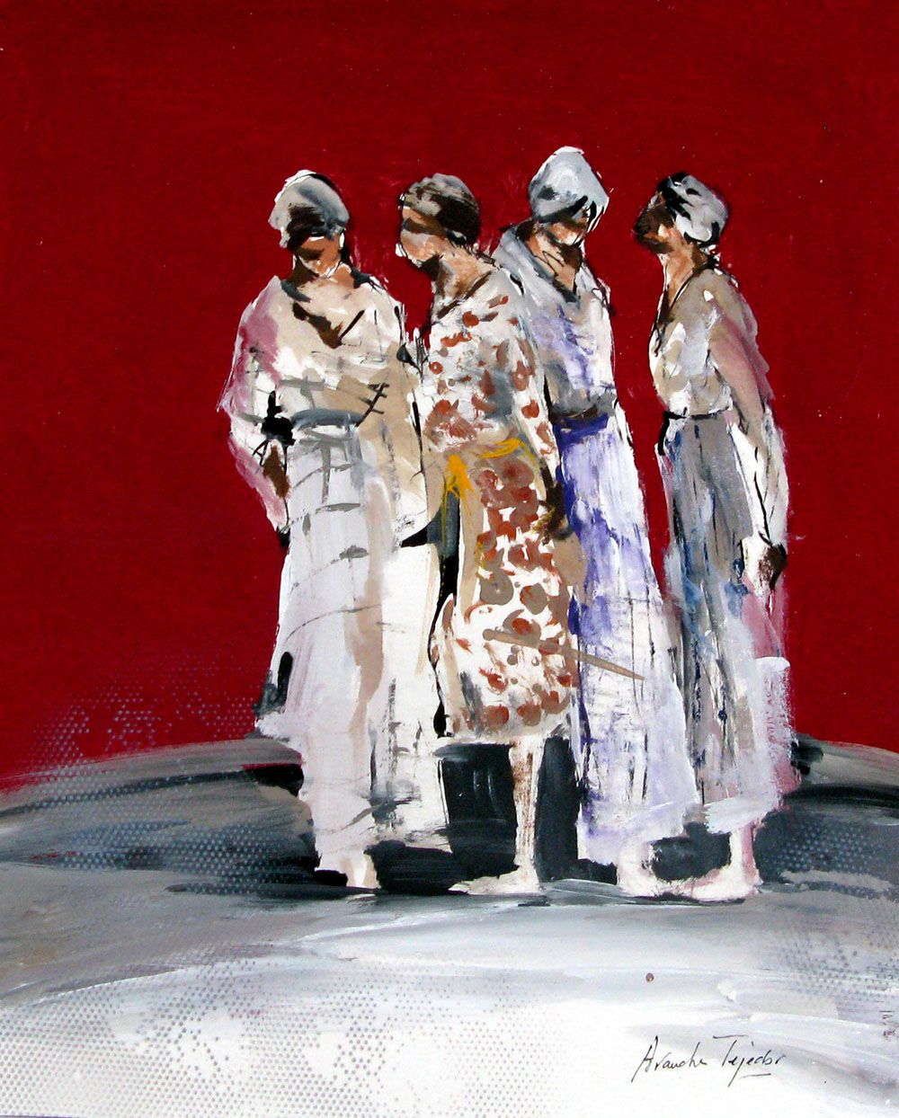 Dessin de ARANCHA TEJEDOR a pour titre PERSONNAGES 8 style figuratif dim : ARANCHA TEJEDORprix:160