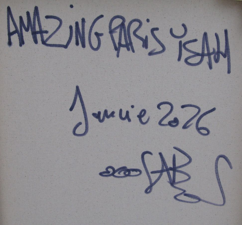 Tableau de RICO SAB a pour titre Amazing Paris Yeah style street pop art, street art dim : RICO SABprix:750