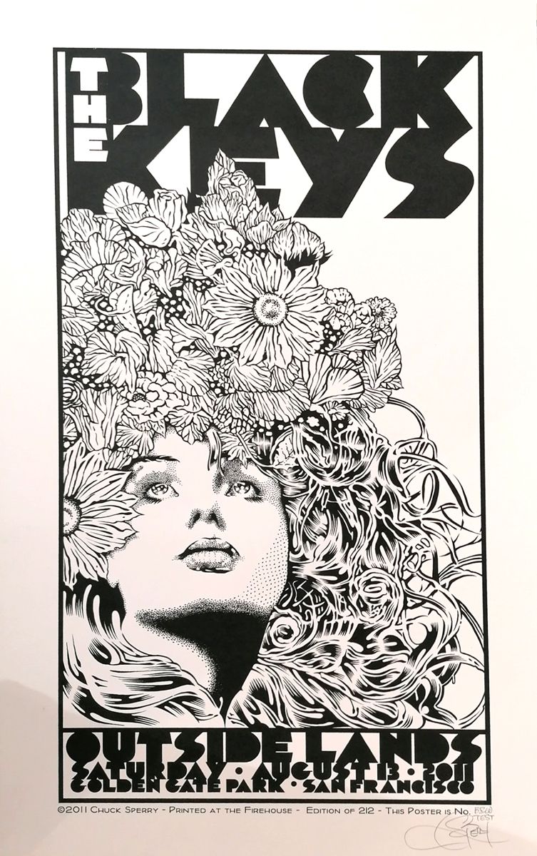 Editions d'art de CHUCK SPERRY a pour titre THE BLACK KEYS BW TEST style figuratif dim : CHUCK SPERRYprix:400