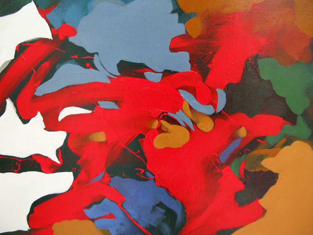 Tableau de BRUNEAU a pour titre PEINTURE ABSTRAITE 77 style abstrait dim : BRUNEAUprix: