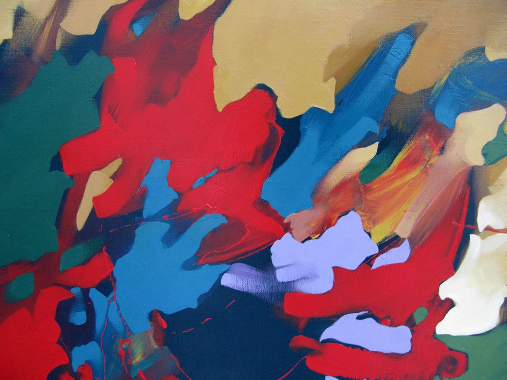 Tableau de BRUNEAU a pour titre PEINTURE ABSTRAITE 79 style abstrait dim : BRUNEAUprix: