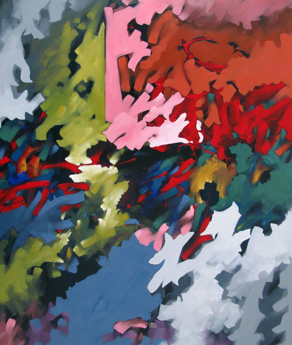 Tableau de BRUNEAU a pour titre PEINTURE ABSTRAITE 52 style abstrait dim : BRUNEAUprix: