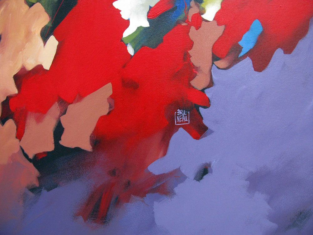 Tableau de BRUNEAU a pour titre PEINTURE ABSTRAITE 56 style abstrait dim : BRUNEAUprix: