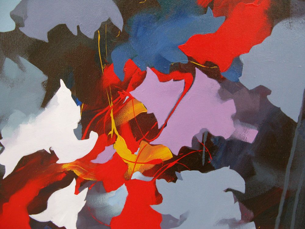 Tableau de BRUNEAU a pour titre PEINTURE ABSTRAITE 88 style abstrait dim : BRUNEAUprix: