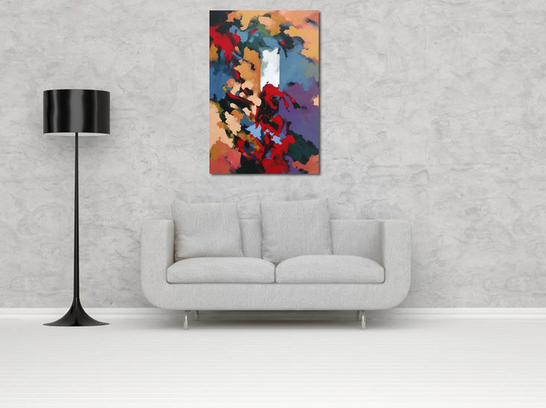 Tableau de BRUNEAU a pour titre AR-MEN style abstrait dim : BRUNEAUprix: