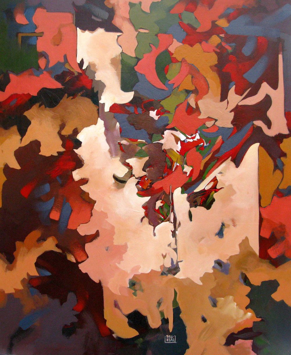 Tableau de BRUNEAU a pour titre PEINTURE ABSTRAITE 9 style abstrait dim : BRUNEAUprix: