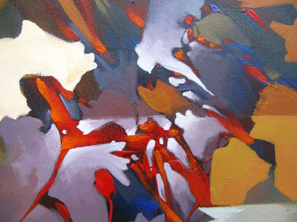 Tableau de BRUNEAU a pour titre PEINTURE ABSTRAITE 13 style abstrait dim : BRUNEAUprix: