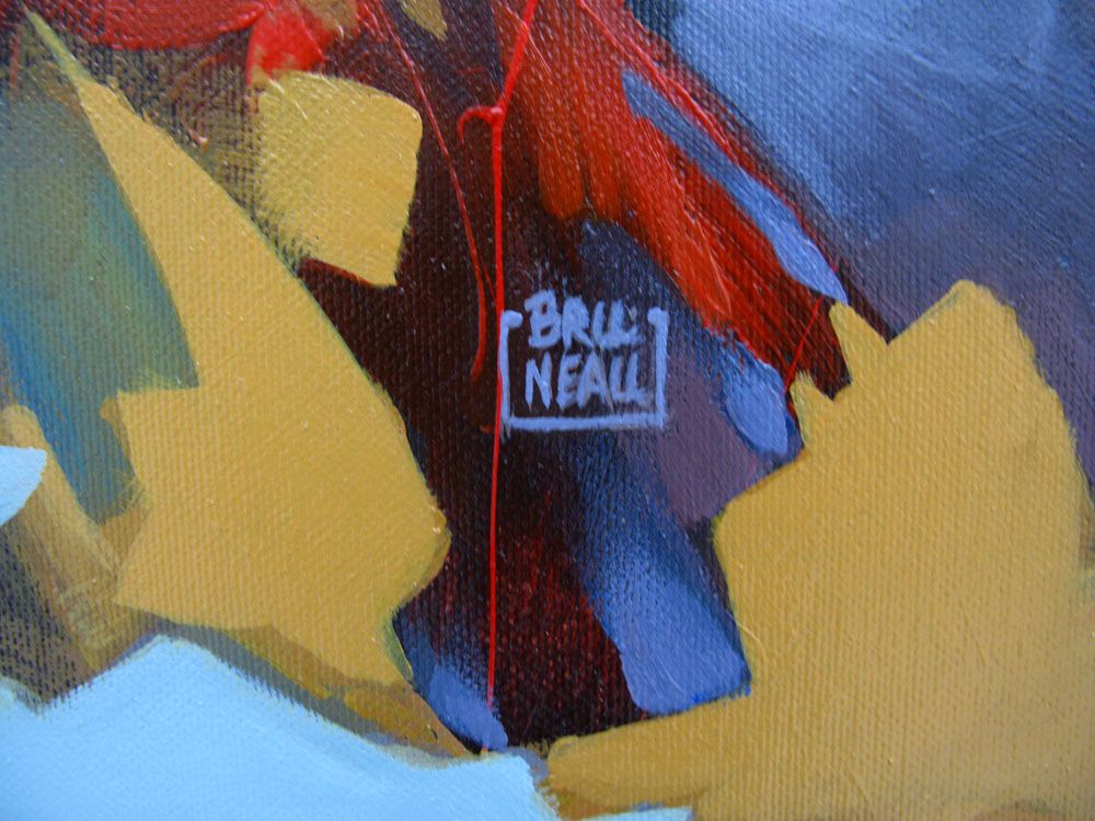 Tableau de BRUNEAU a pour titre PEINTURE ABSTRAITE 13 style abstrait dim : BRUNEAUprix: