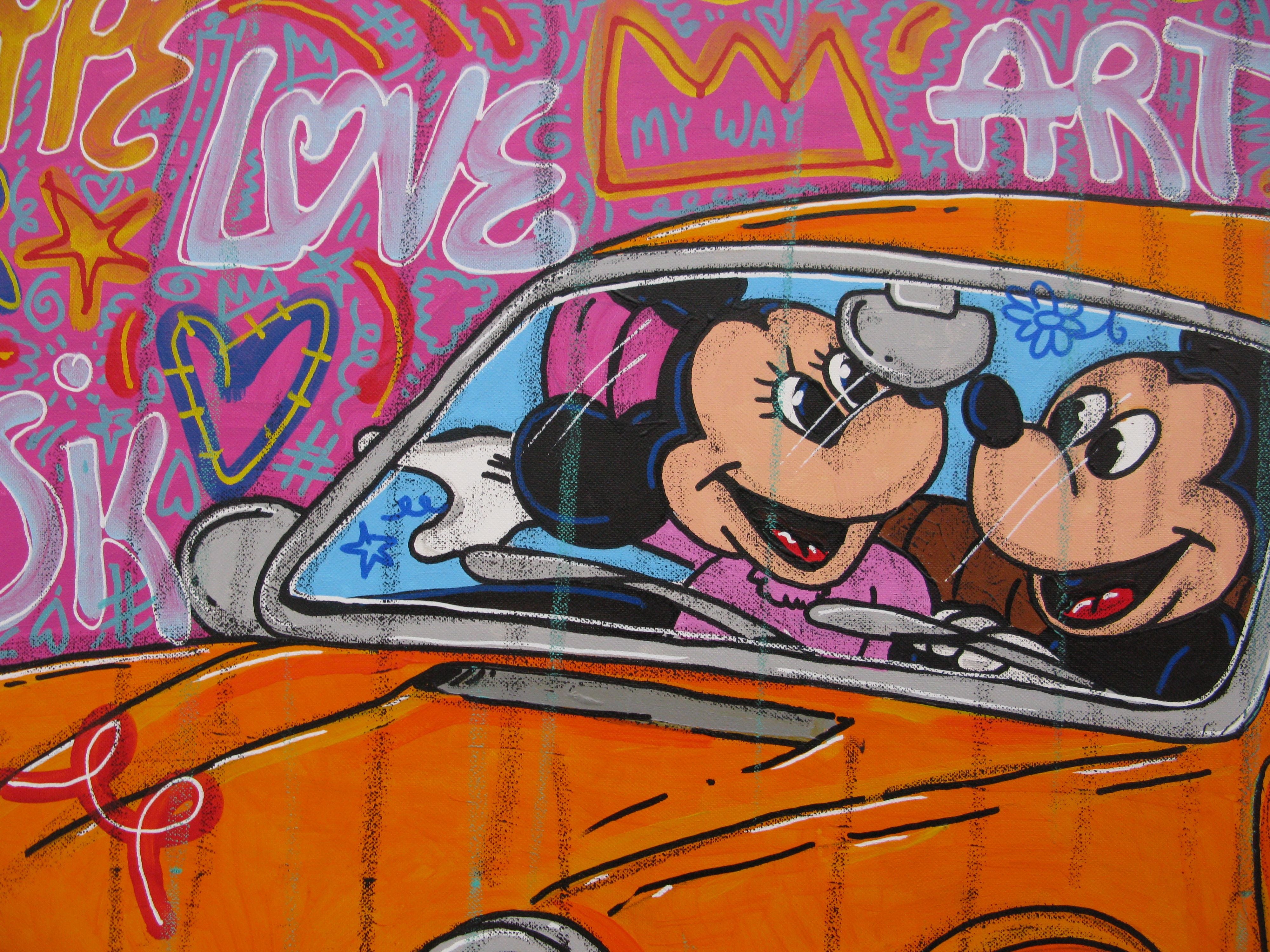 Tableau de RICO SAB a pour titre Be porsche yeah style street pop art, street art dim : RICO SABprix:1350
