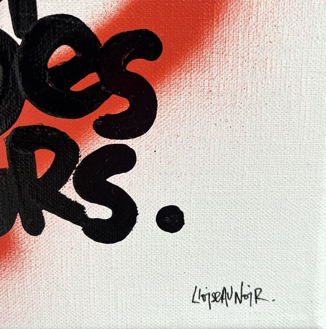 Tableau de L'OISEAU NOIR a pour titre BOMBE style graphique dim : L'OISEAU NOIRprix:250