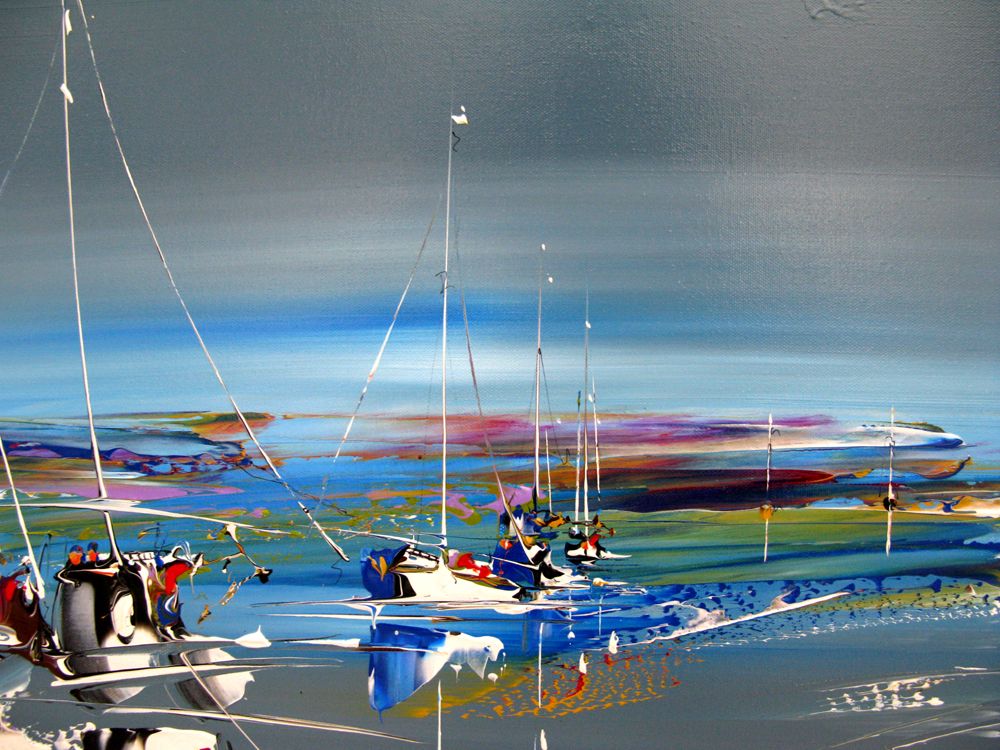 Tableau de F. BOUTET a pour titre MARINE ABSTRAITE 2024-40 style figuratif dim : F. BOUTETprix:900