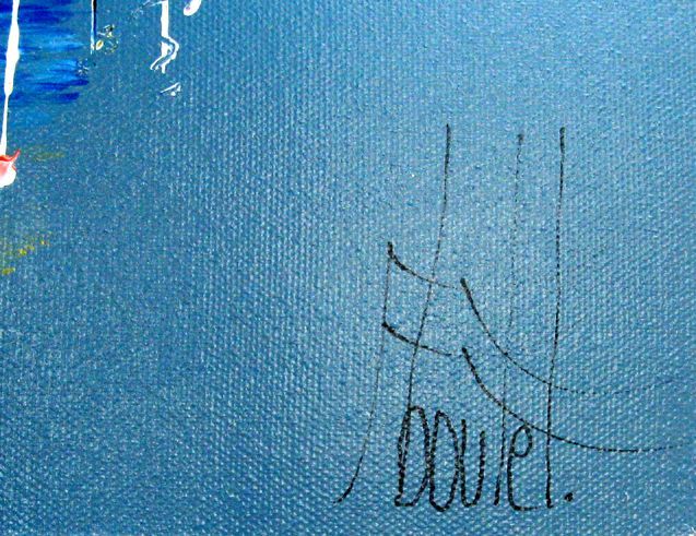 Tableau de F. BOUTET a pour titre MARINE ABSTRAITE 2024-40 style figuratif dim : F. BOUTETprix:900