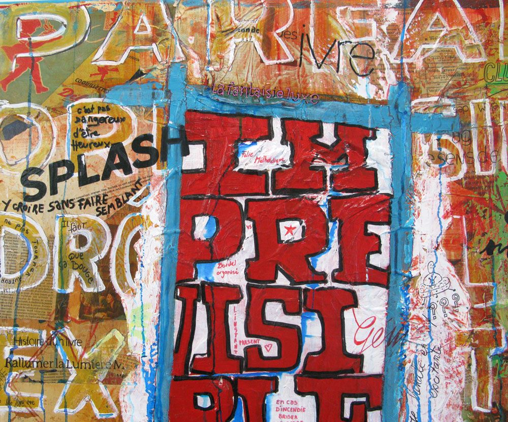 Tableau de CACOU a pour titre IMPREVISIBLE style no dim : CACOUprix: