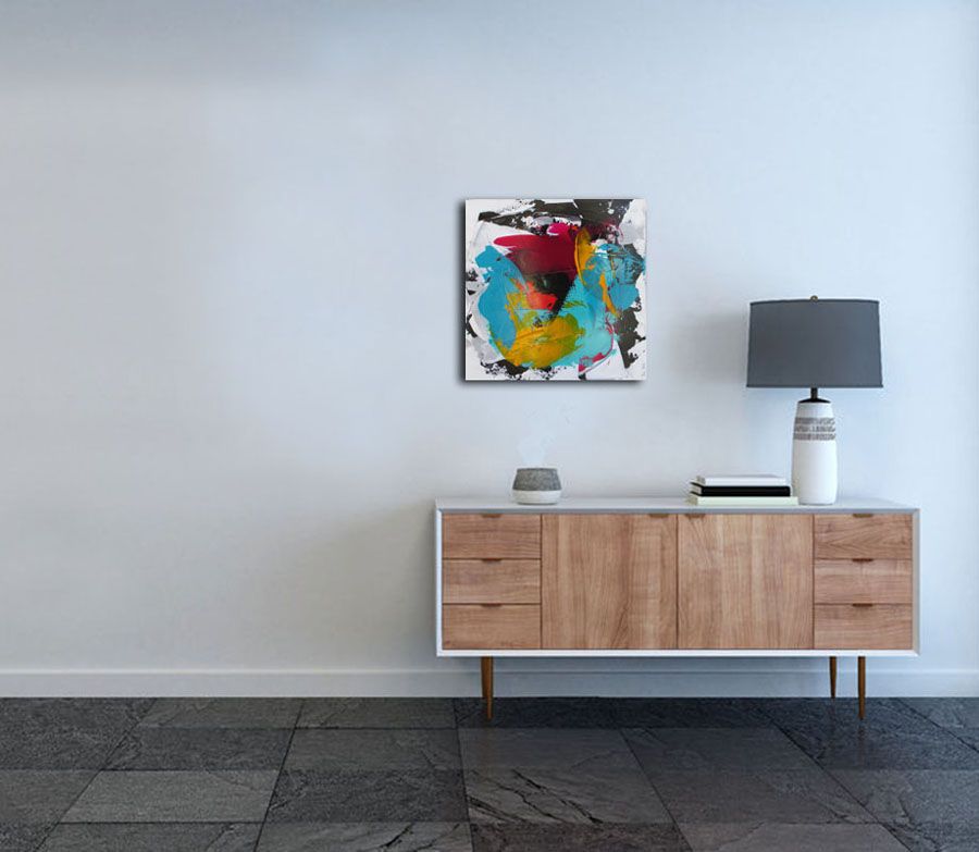 Tableau de CELINE WEBER a pour titre ACIDULÉ 3 style abstrait dim : CELINE WEBERprix: