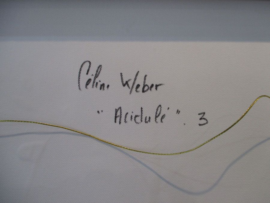 Tableau de CELINE WEBER a pour titre ACIDULÉ 3 style abstrait dim : CELINE WEBERprix: